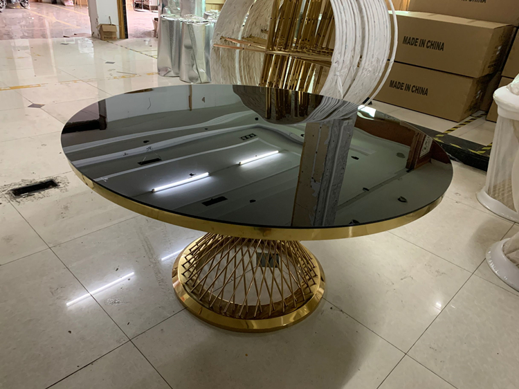 round mirror dining table