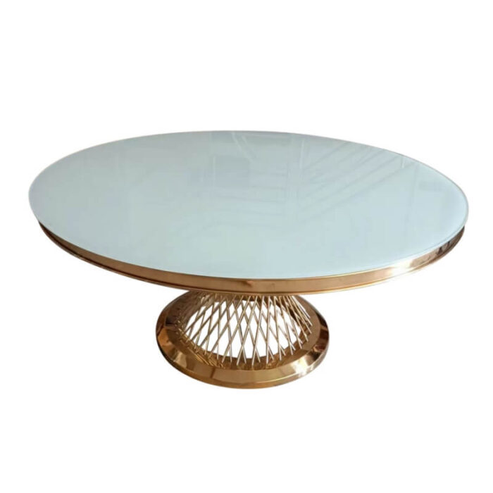 white gold stainless steel table