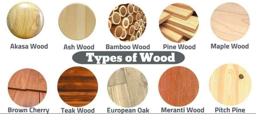 material types of wood chair