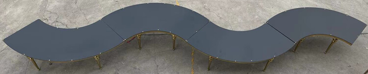 black serpentine table