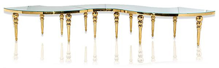 Gold Serpentine table