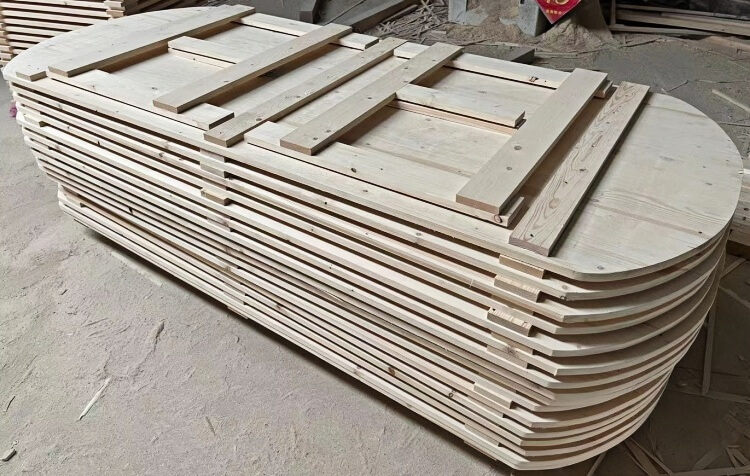 Oval Wooden Folding Table
