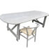oval wooden folding table