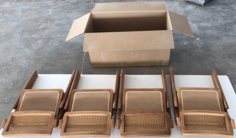 rattan folding chair package