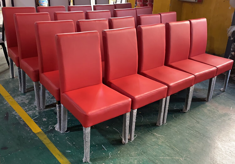 red leather dining chair bulk