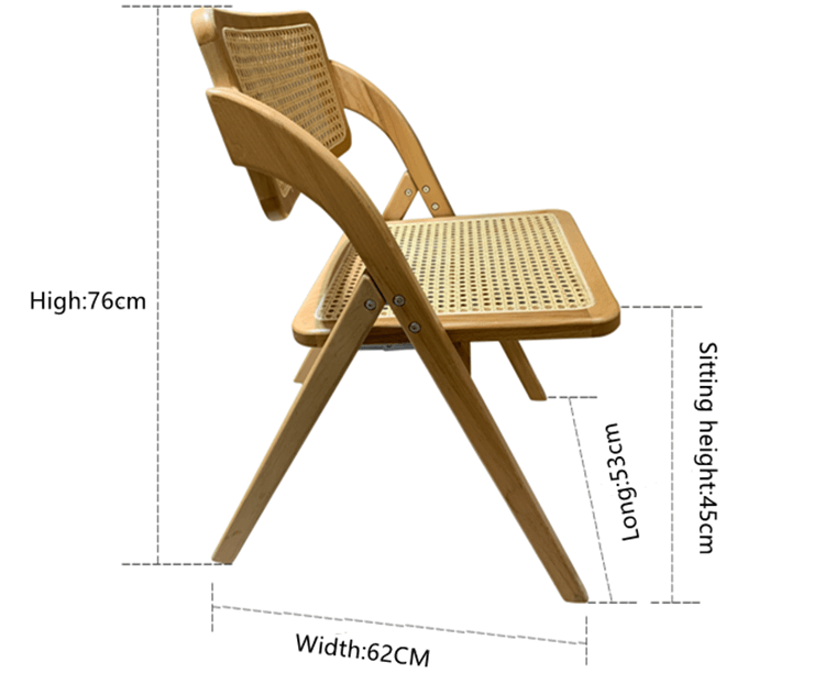 wooden rattan dining chair