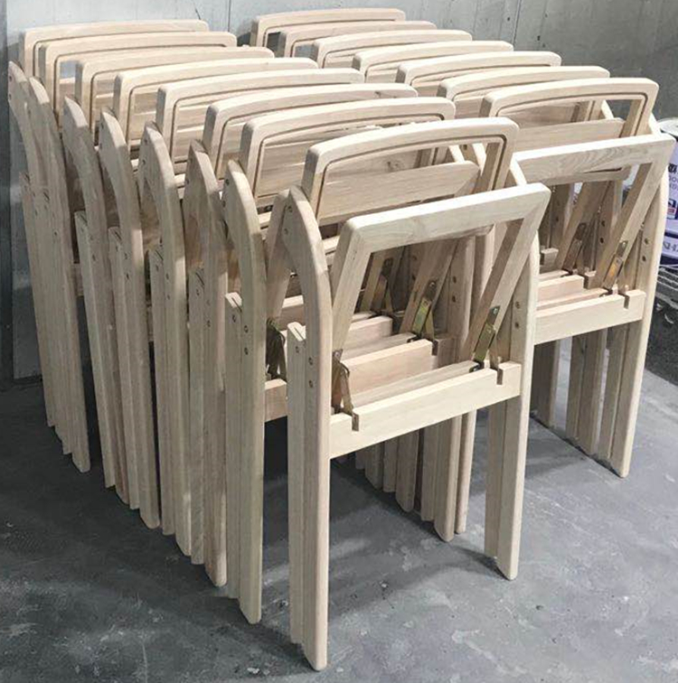 wooden rattan folding chair factory