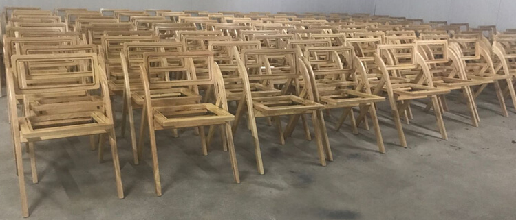 wooden rattan folding chair supplier