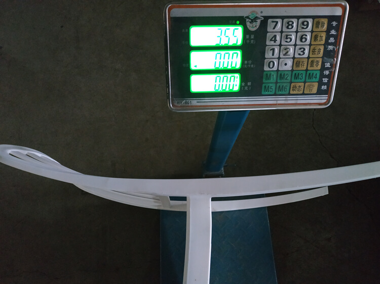 Plastic dining chair weight
