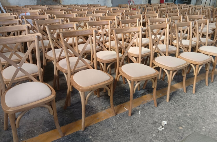 fireproof cross back chair supplier