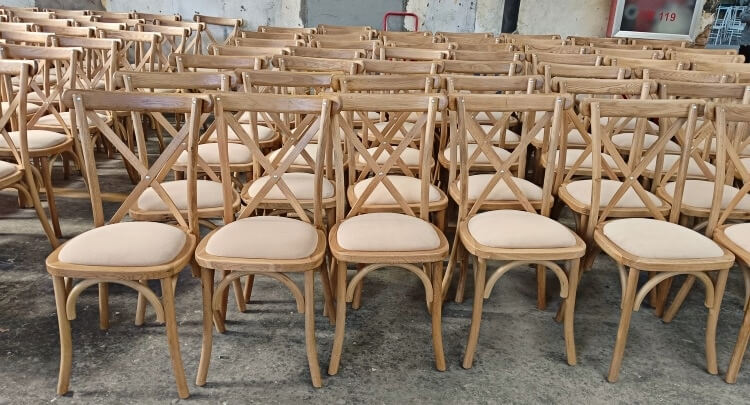 fireproof cross back chair