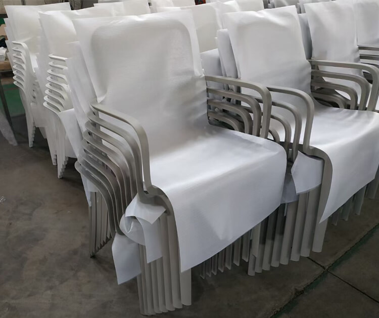 plastic dining chair and table