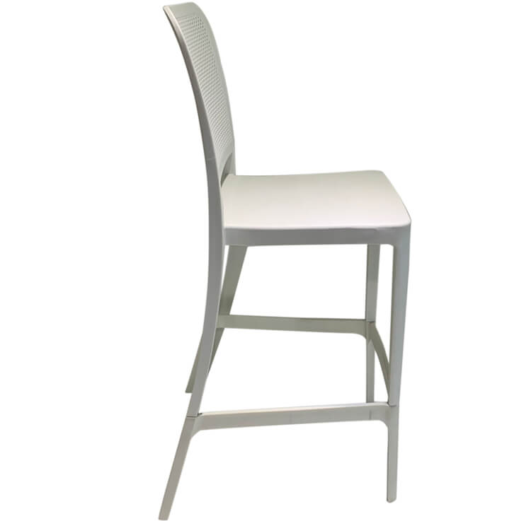 white dining bar chair