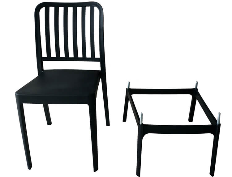 white plastic modern chairs