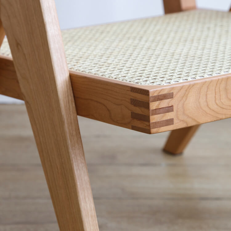 wooden cane dining chair