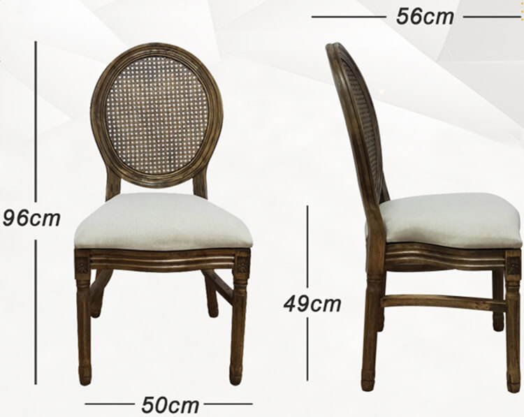 louis cane back dining chair