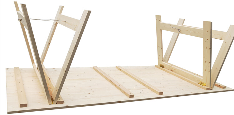 wooden farmhouse folding table
