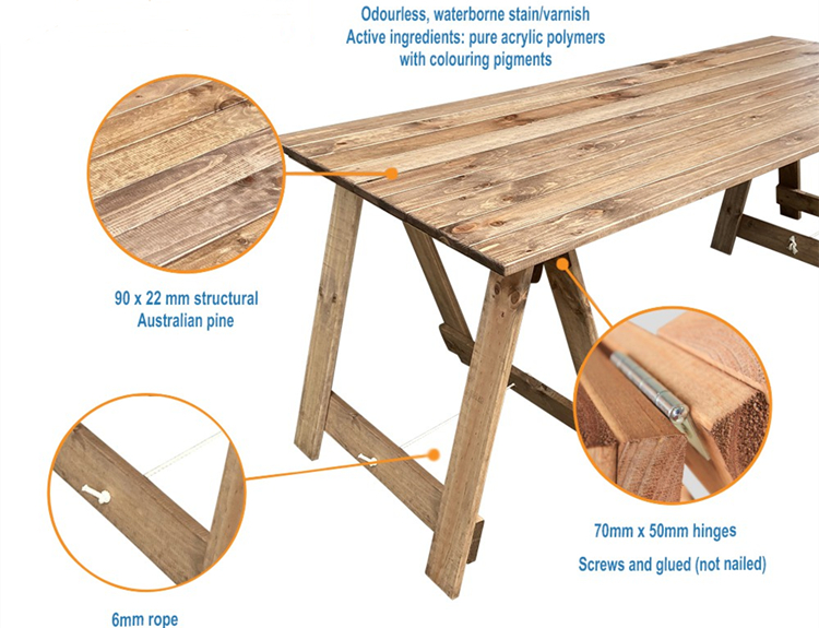wooden folding table supplier