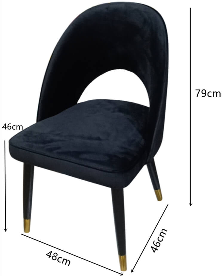 light luxury dining chair size