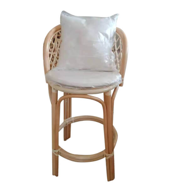rattan bar chair with cushion