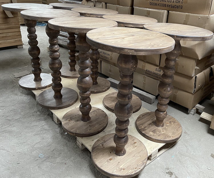wooden round bar coffee table supplier