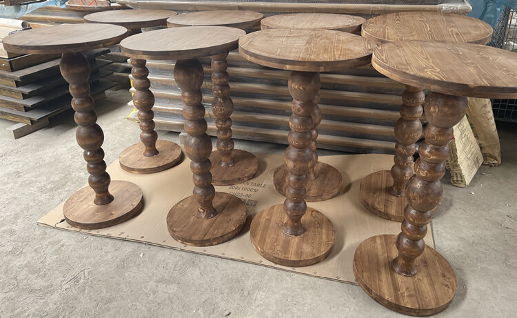 wooden round coffee table factory in China