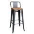 black metal bar chair