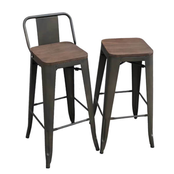 black metal tolix barstools