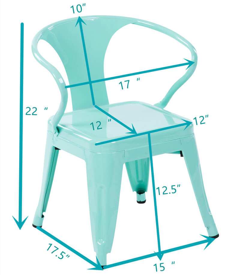 blue kid metal tolix chair bulk