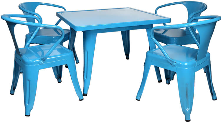 blue metal tolix chair supplier