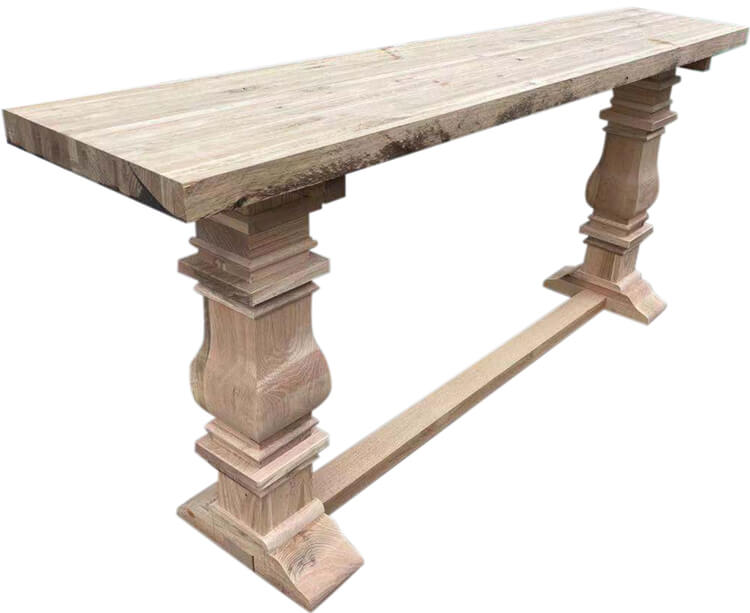 farmhouse trestle table with bench