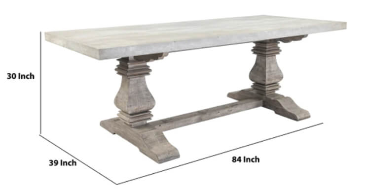 french farmhouse solid wood dining table
