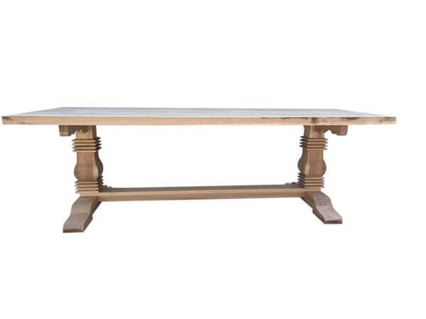 french farmhouse trestle dining table