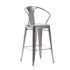 grey metal tolix barstool