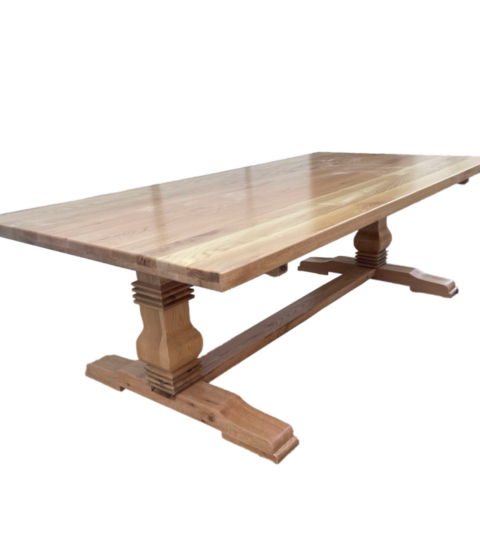 Solid Wood Trestle Dining Table