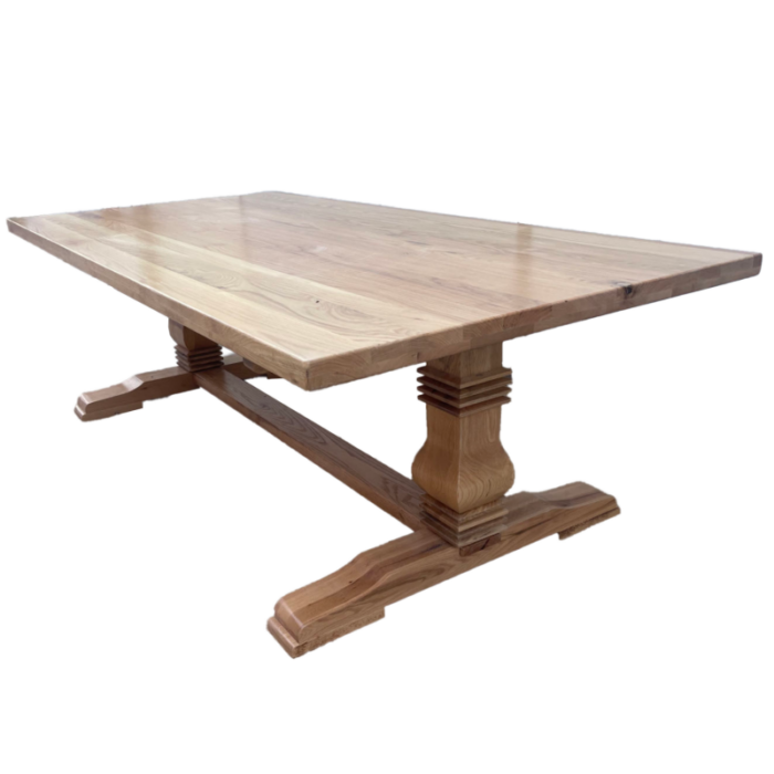 solid wood trestle dining table supplier