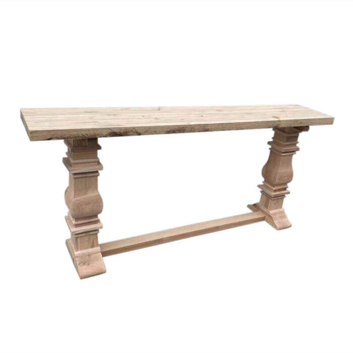 wooden farmhouse table