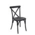 black resin cross back chair
