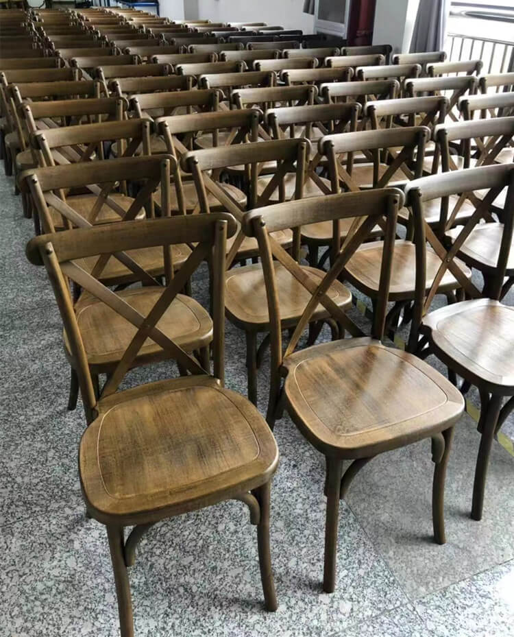 brown resin crossback chair supplier