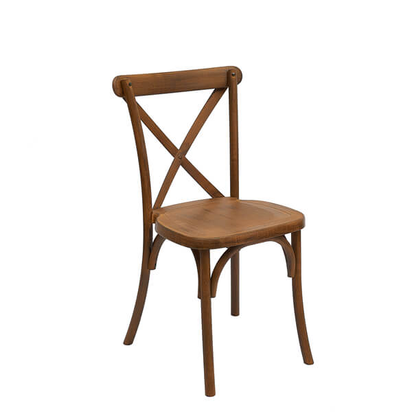 brown resin crossback chair