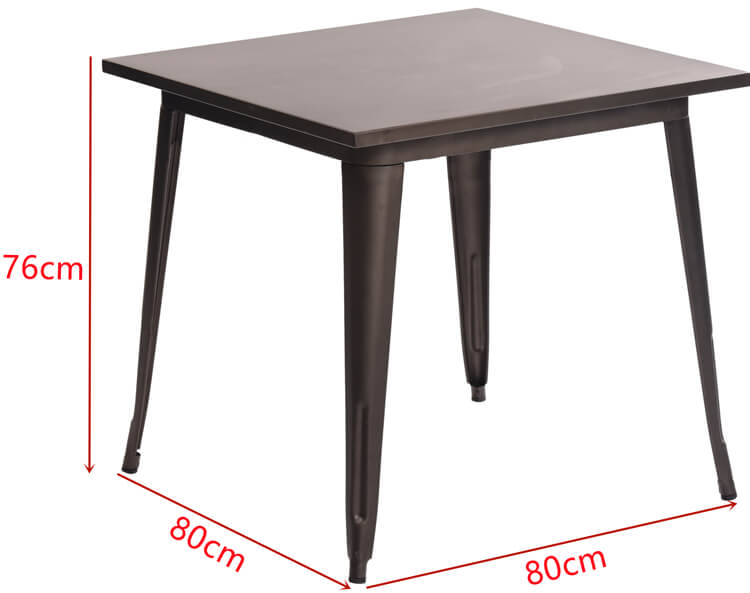 Metal Tolix Table and Chairs Set Square Dining Table Supplier in