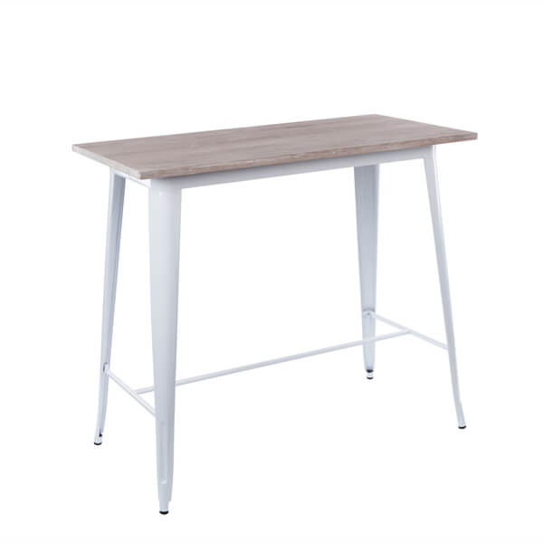 white metal tolix bar table