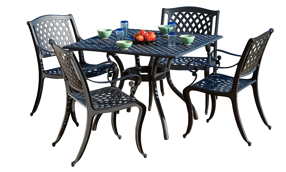 Christopher Knight Home Hallandale Outdoor Cast Aluminum Chairs (1)