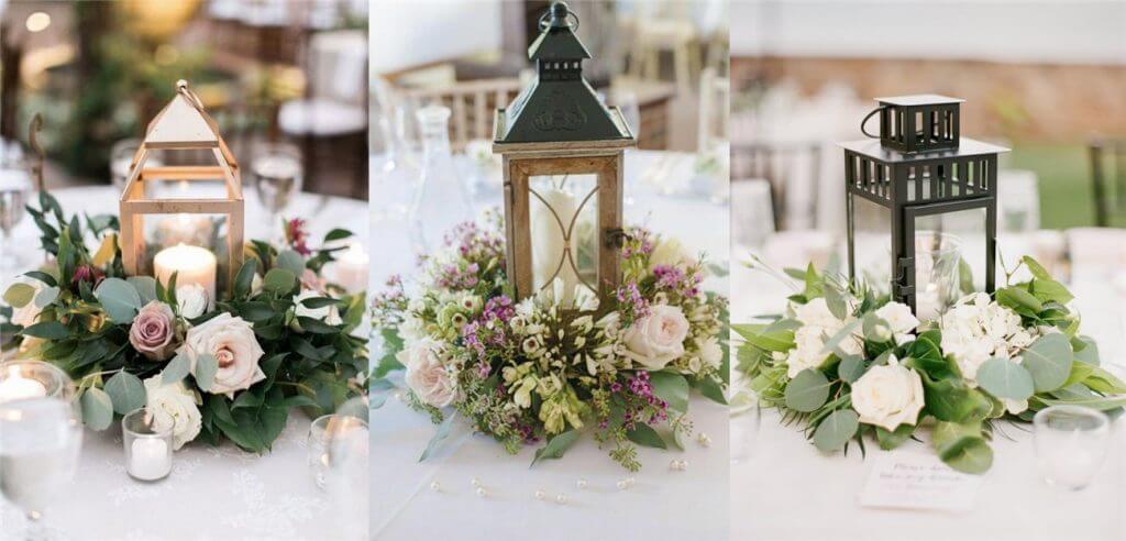 Wooden Lantern Set Up for wedding centerpieces (1)