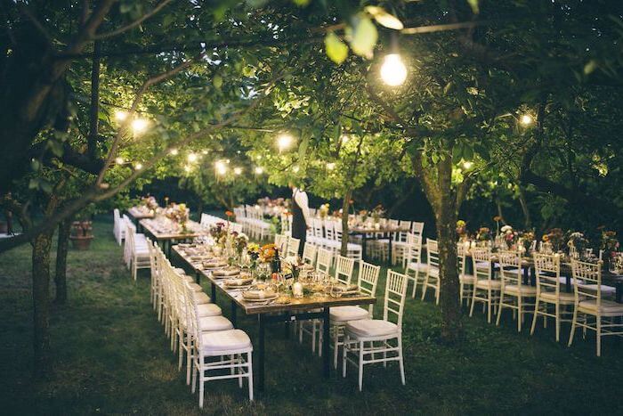 green and light for wedding decorations