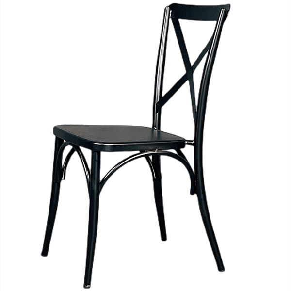 metal cross back chair supplier