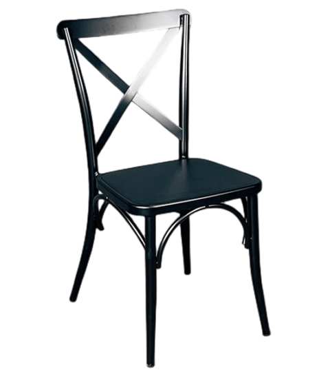 Cross Back Metal Chair Manufacturer