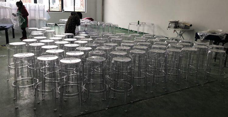 clear bar stool factory