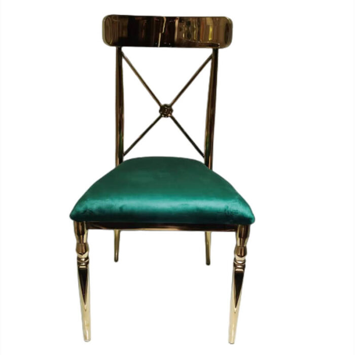 rider dining chair with gold legs
