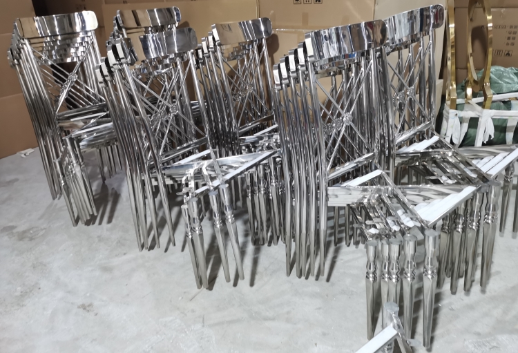 silver stainless steel chair bulk